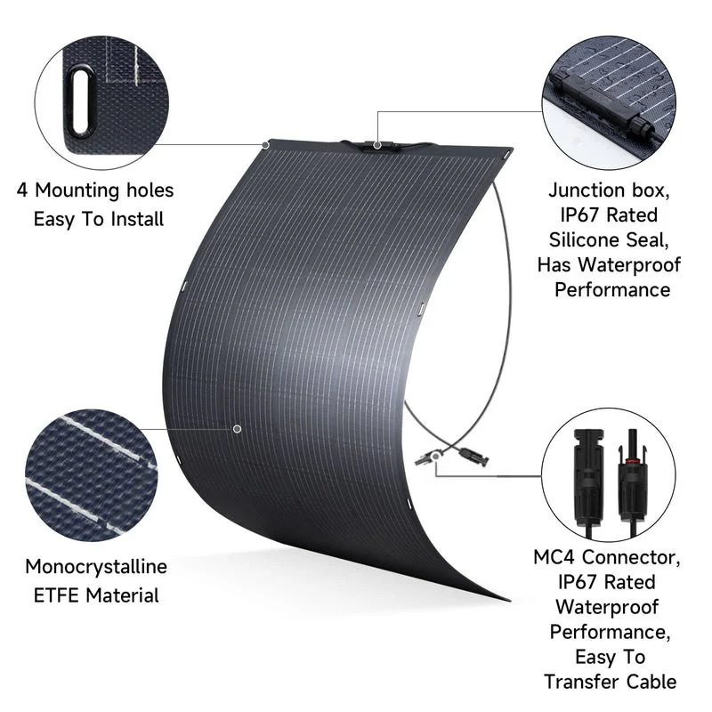 ALLPOWERS Generador Solar 2000W ( S2000 + SF200 Panel Solar Flexible 200W) - Image 6