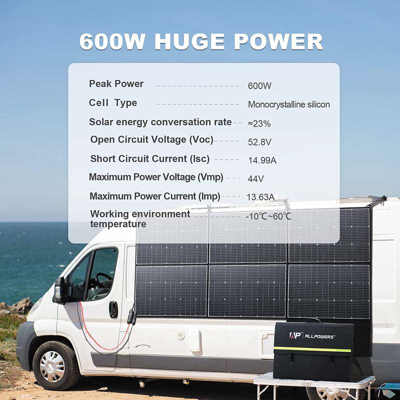 ALLPOWERS Generador Solar 3500W ( R3500 + SP039 Panel Solar 600W ) - Image 6