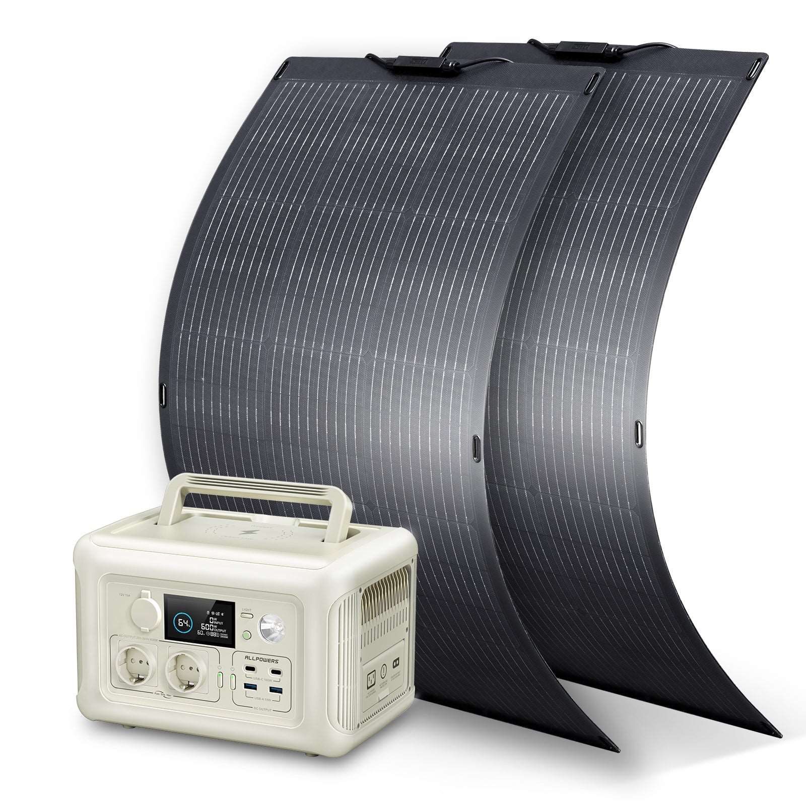 ALLPOWERS Generador Solar 600W (R600 + SF100 Panel Solar Flexible 100W) - Image 2