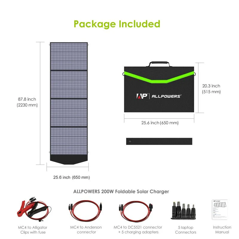 ALLPOWERS Generador Solar 600W (R600 + SP033 Panel Solar 200W) - Image 8